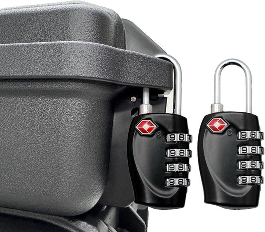 TSA Approved Gun Case Locks - 4 Digit Combo Padlocks for Pistol & Revolver | 2 Pack