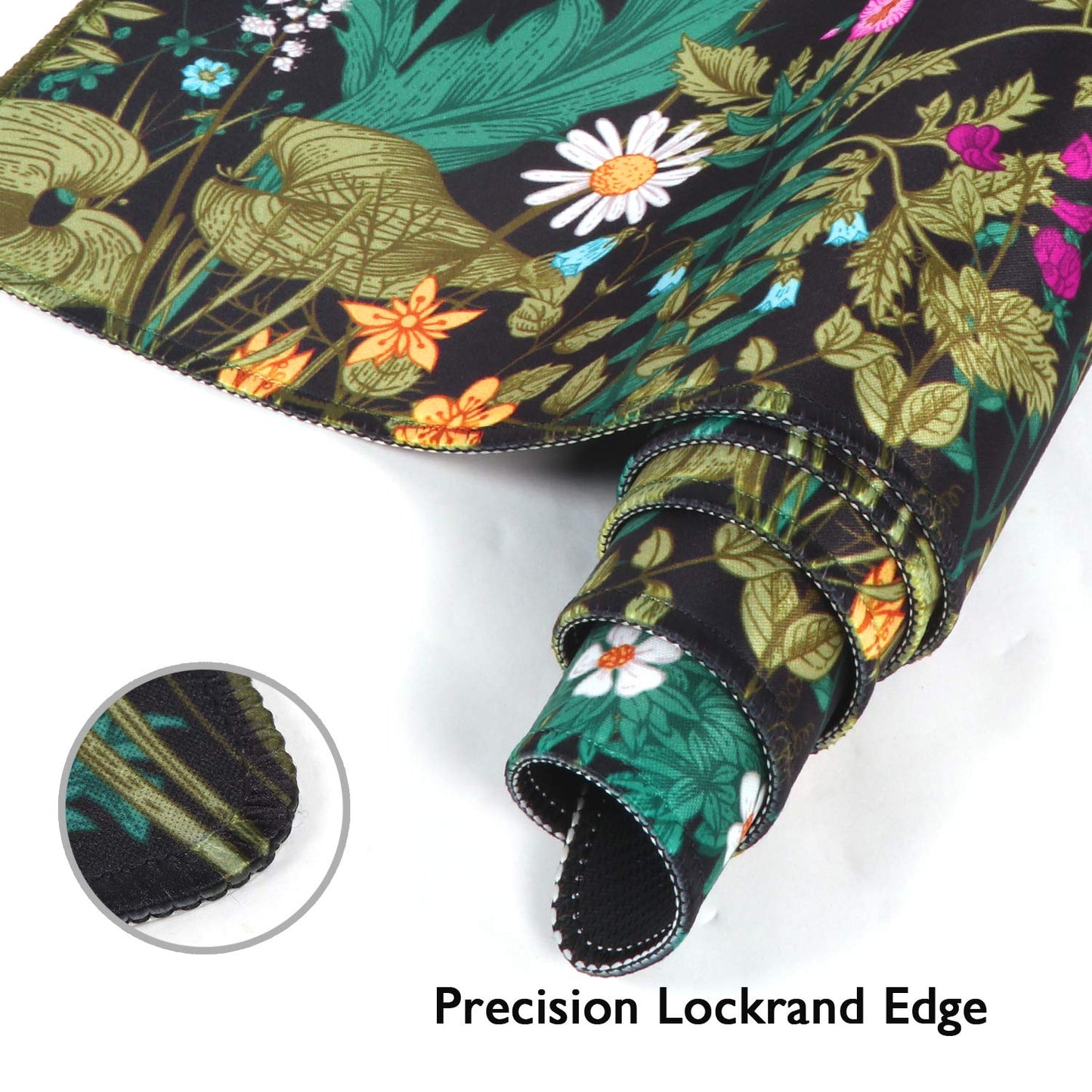 iCasso Desk Mat, Big Desk Pad, XXL Extended Gaming Mouse Pad, Large Mouse Pad for Desk Rubber Base Mousepad with Stitched Edges, Keyboard Mouse Mat for Work, Game, Office, Home - Weeds