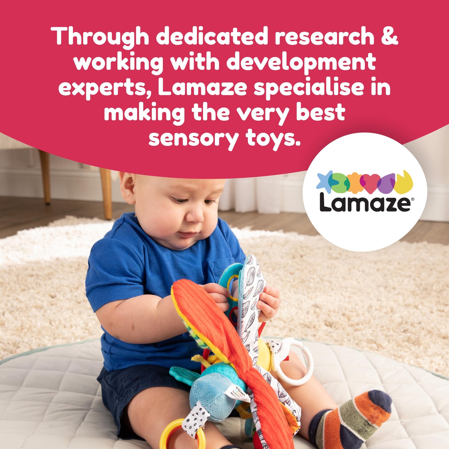 LAMAZE Freddie The Firefly - Clip on Pram and Pushchair Newborn Baby Toy, Sensory Toy for Babies Boys and Girls From 0 - 6 Months