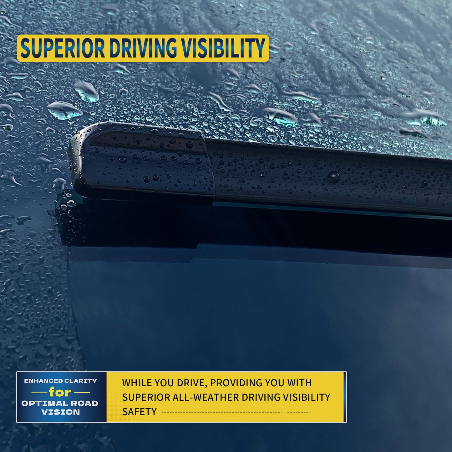 JINGOU 15" + 15" Front Windshield Wiper Blades Compatible with 2007-2017 Jeep Wrangler OEM QUALITY Premium All-Season Automotive Replacement Wipers(Pack of 2)