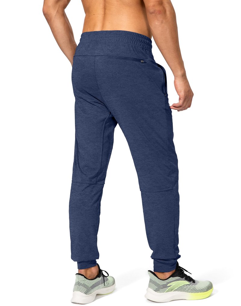 G Gradual Men's Sweatpants with Zipper Pockets Athletic Pants Traning Track Pants Joggers for Men Soccer, Running, Workout(Heathered Academy Blue,XXL)