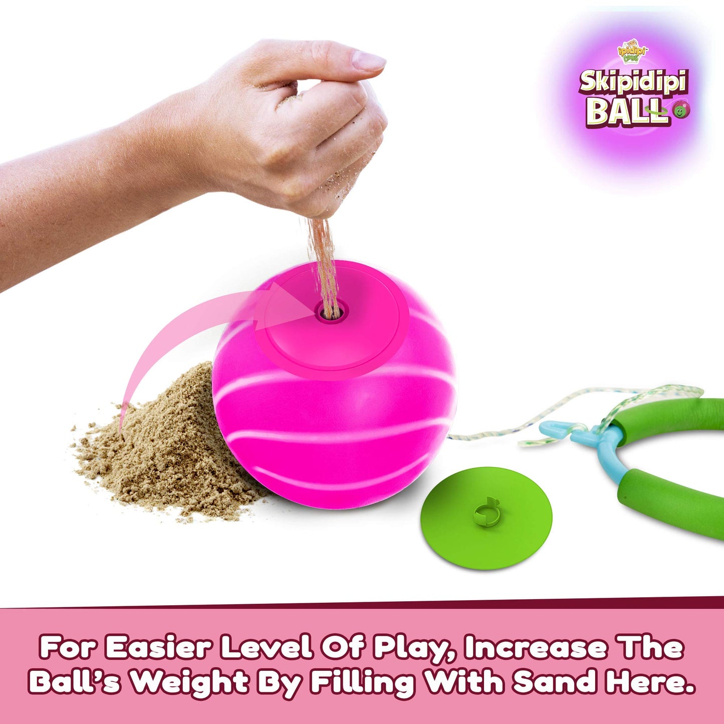 IPIDIPI TOYS Ankle Toy - Pink Retro Jumping Hopper, Ankle Jump Rope Skip Ball, Improve Coordination, Fun Exercise Playground - Best Retro Birthday Gift for Kids Ages 5-12