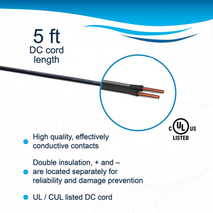 HQRP Battery Charger/AC Adapter Compatible with SportDOG RFA-220 SAC00-12650 SDT00-12304, Radio Systems 650-192-1 Replacement PDT20-12471 [UL Listed] + Euro Plug Adapter