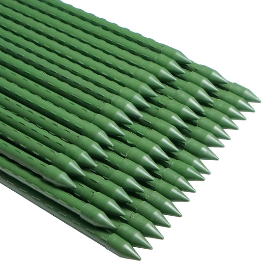 WAENLIR Garden Stakes 72 inch 6ft Sturdy Tomato Stakes, Plant Stakes for Outdoor Plants, Metal Plant Support Sticks for Gardening, Pack of 25