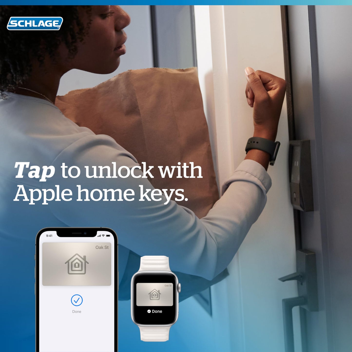 Schlage BE499WB CEN 716 Encode Plus WiFi Deadbolt Smart Lock, Keyless Entry Touchscreen Door Lock with Century Trim, Aged Bronze