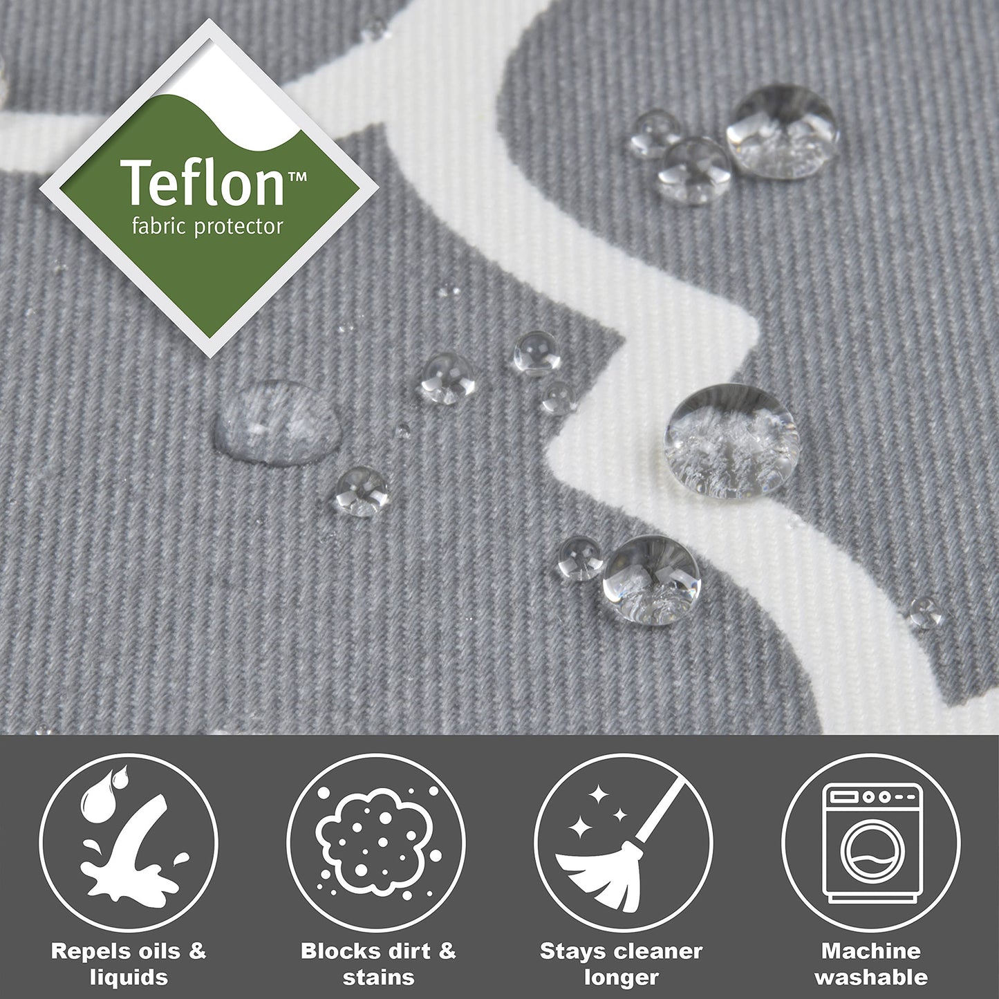 New World Small Dog Crate Cover Featuring Teflon Fabric Protector, Poly-Cotton Privacy Kennel Cover Fits Most 61 cm Crates, Gray Designer Print, Machine Washable, Reduces Barking, BCVR-24GYT