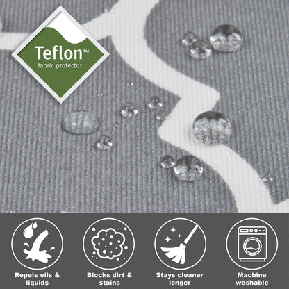 New World Small Dog Crate Cover Featuring Teflon Fabric Protector, Poly-Cotton Privacy Kennel Cover Fits Most 61 cm Crates, Gray Designer Print, Machine Washable, Reduces Barking, BCVR-24GYT