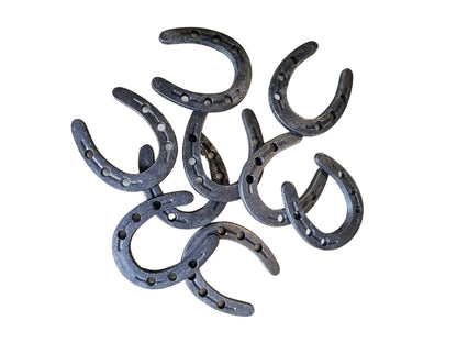Carver's Olde Iron Mini Zinc Horseshoes Set, 2" x 1 3/4" for Decoration and Crafts (50)