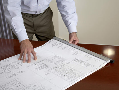 Brookside Design Blueprint Holder – 24 Inch Set of 6 Clamps For Construction Plan, Architectural Drawings, And Blueprints – Heavy Duty Clips - PC624