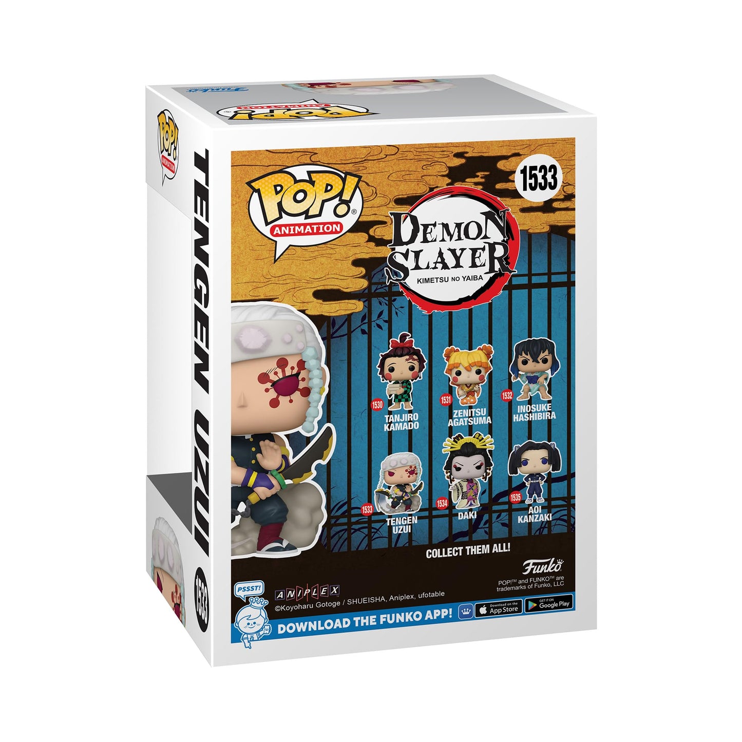 Funko POP! Animation: Demon Slayer - Tengen Uzui - 1/6 Odds for Rare Chase Variant - Metallic - Collectable Vinyl Figure - Gift Idea - Official Merchandise - Toys for Kids & Adults - Anime Fans