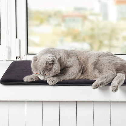 Pet Prime Cat Window Bed, Cat Window Hammock, Sill Non-Slip Lounger Cushion for Windowsill 90x28cm(Grey)