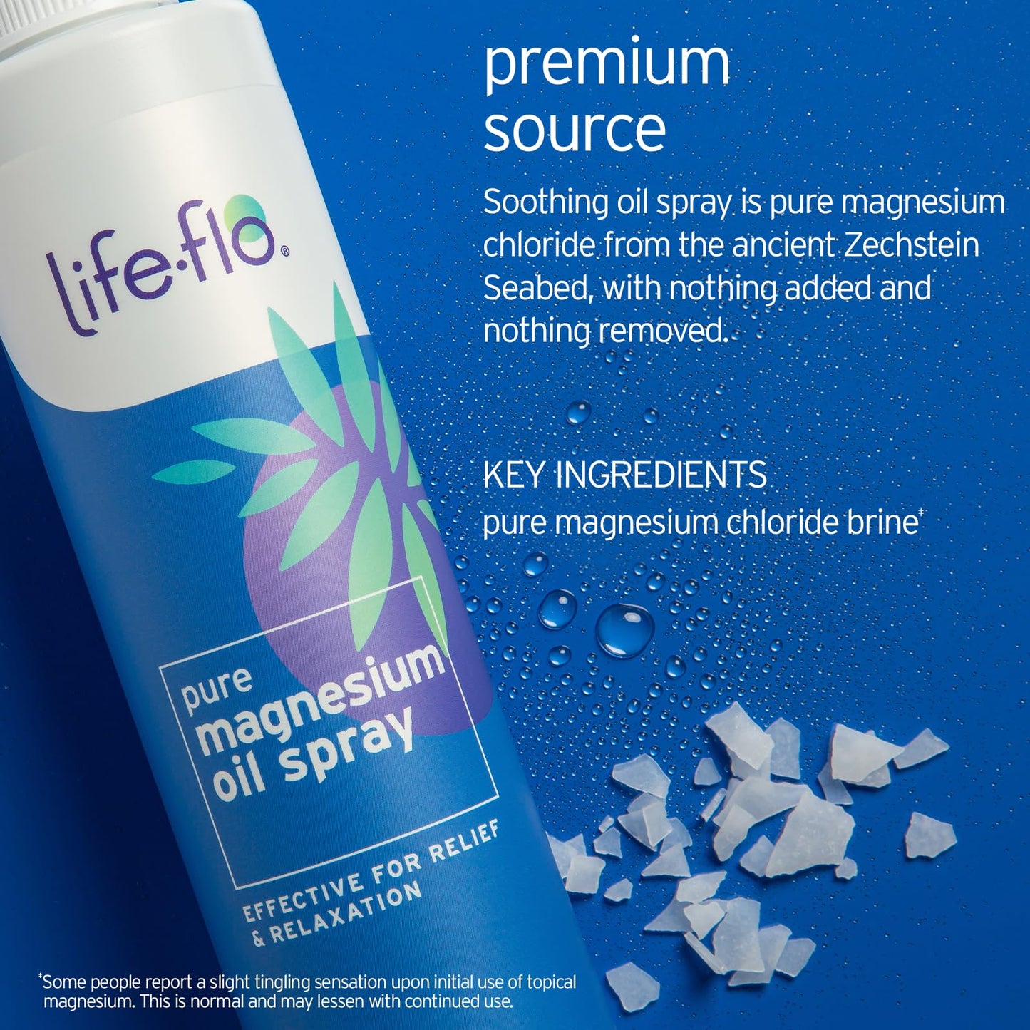 Life-Flo Pure Magnesium Oil | 100% Pure Magnesium Chloride Spray from Ancient Zechstein Seabed | for Relaxing & Rejuvenating Muscles & Joints | 8oz