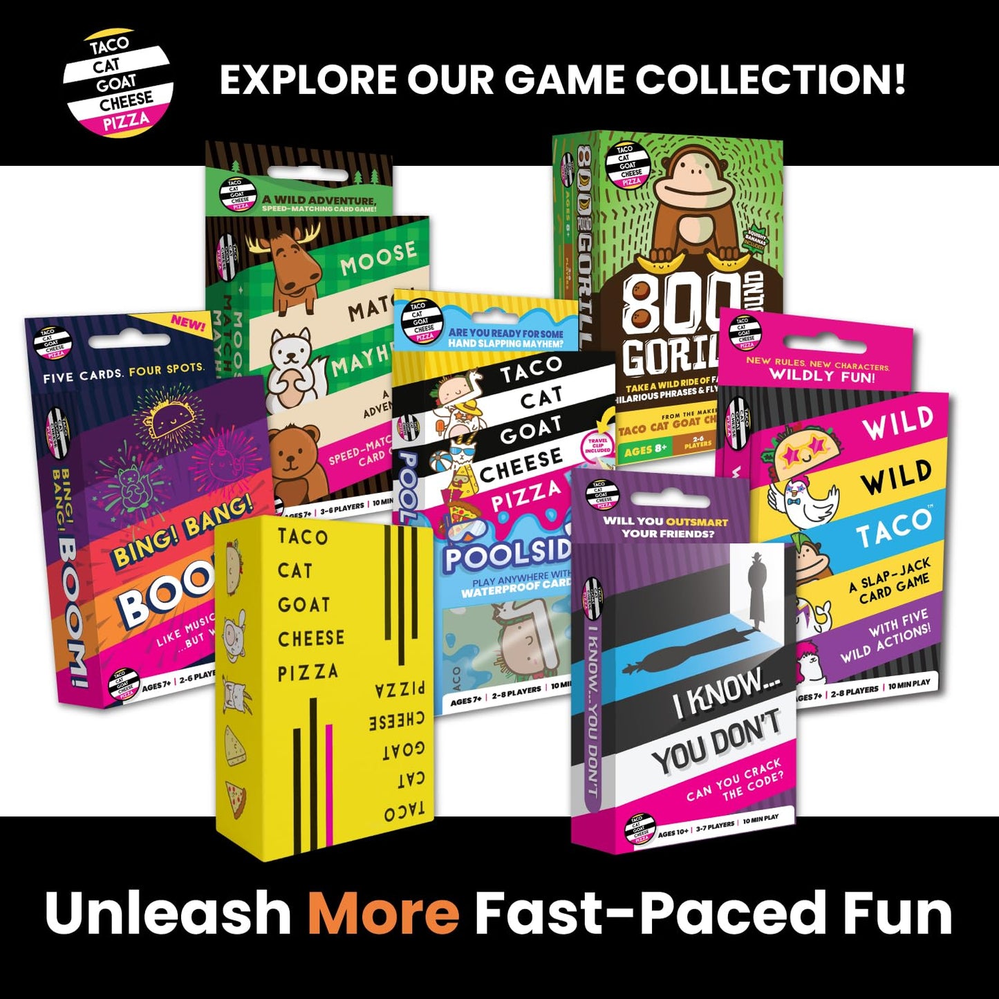 Taco Cat Goat Cheese Pizza Halloween Edition Wildly Spooky Card Game for Family Game Night | Easy to Play 15 Minute Rounds | Fun for Kids, Teens, Adults, and Families | 2-8 Players