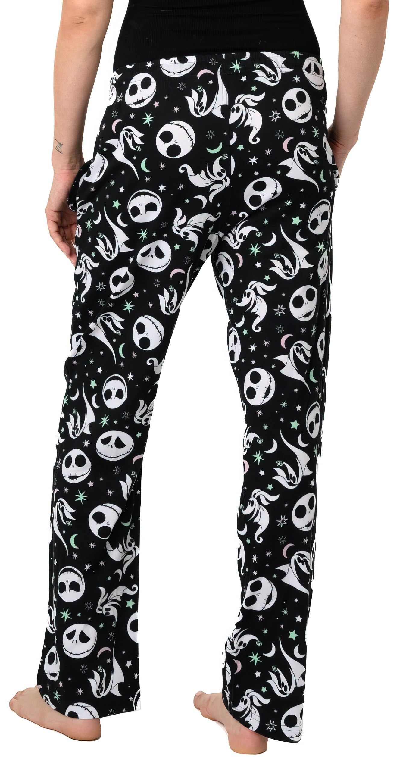 Disney Womens Lounge Pants Pajama Bottoms AOP (Jack Skellington & Zero, 3X)