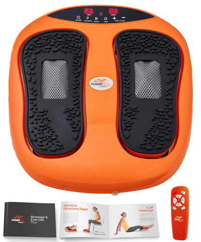 Power Legs Electric Foot Massager Machine with Remote Control, Adjustable Speed, Vibration - Calf Massager - Feet Massager for Neuropathy Pain Relief, Plantar Fasciitis, Leg Blood Circulation (Black)