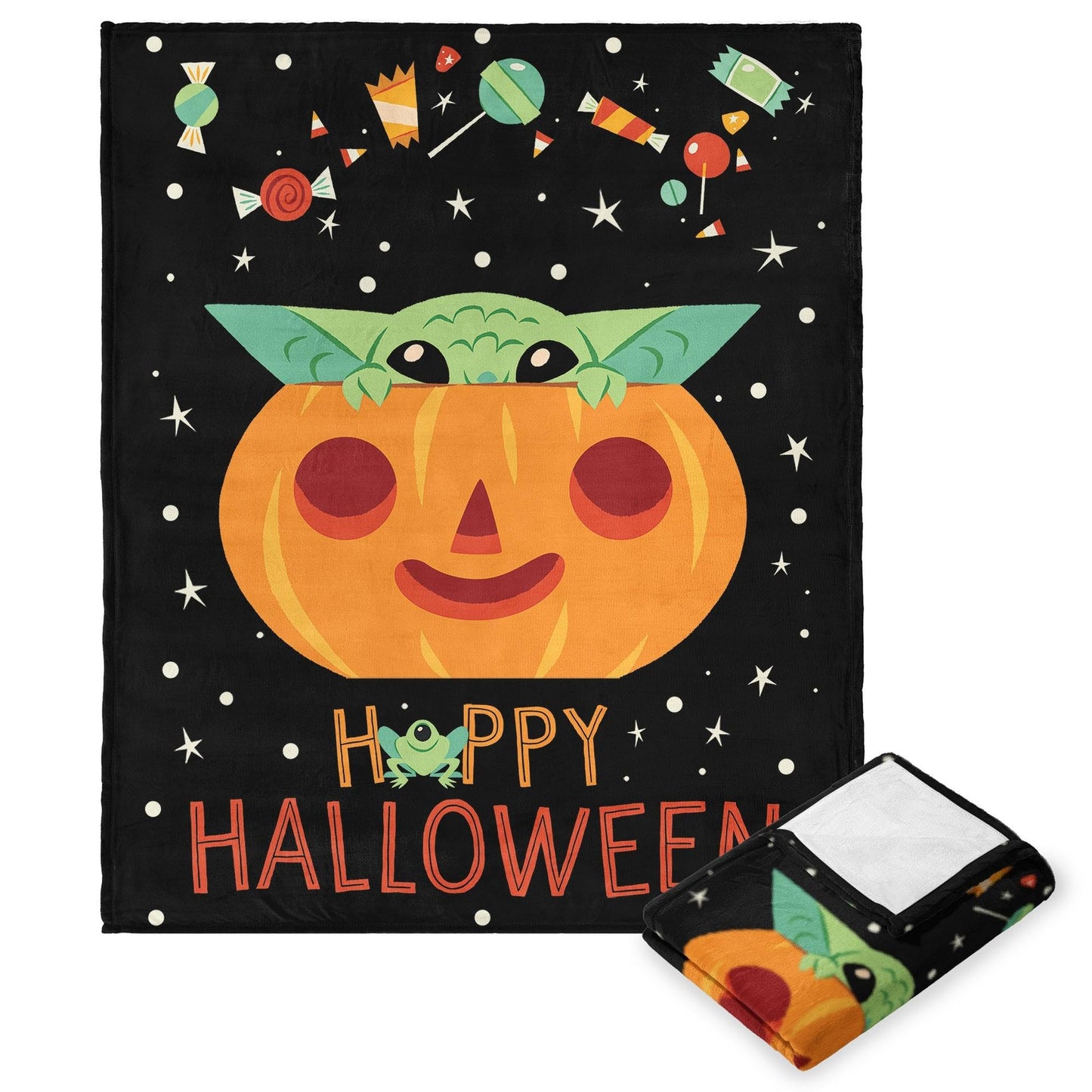 Northwest Star Wars - The Mandalorian Silk Touch Throw Blanket, 50" x 60", Happy Halloween