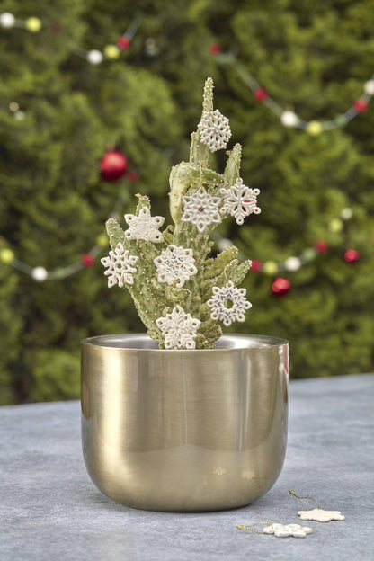 Lenox 890425 Snowflake 10-Piece Ornament Set, Christmas