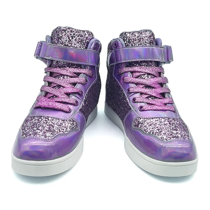 Glitter Shoes for Kids High Top Sparkle Sequins Sneakers for Boys Girls Gift Party Birthday Christmas Hallowmas