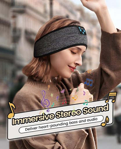 Fulext Sleep Headband - Bluetooth Sleep Headphones for Side Sleepers, Reduce Snoring Disturbance, Sports & Tech/Birthday Gift for Women, Men, Mom, Dad