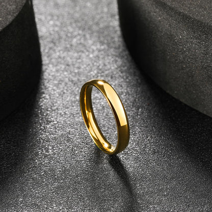King Will GLORY 4mm 24k Gold Plated High Polished Comfort Fit Domed Tungsten Ring Wedding Band S (9.5)