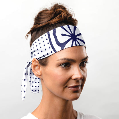 Suddora Daniel-San Lotus Headband, Lightweight and Breathable Tie Style Athletic Headband for Karate, Running, Cycling, Tennis, Versatile Head Gear for Ninja Costumes, Cosplay, Halloween