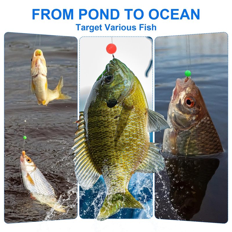 YELARXI Fishing Beads Glow Hard Plastic Fishing Bait Eggs Lure Rigs Accessories, Fit for Saltwater Freshwater