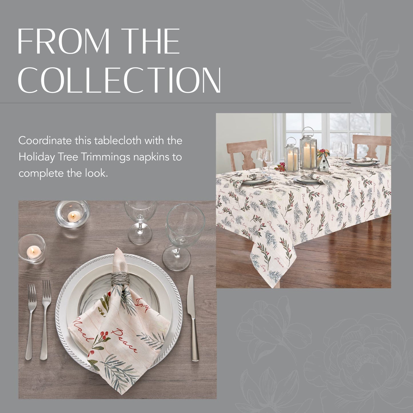 Elrene Tablecloth, 91292MLT, Multi, 60" x 84" Oval