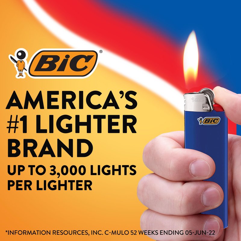 BIC Maxi Pocket Lighter, Special Edition Vacation Collection, Assorted Unique Lighter Designs, 8 Count Pack of Lighters