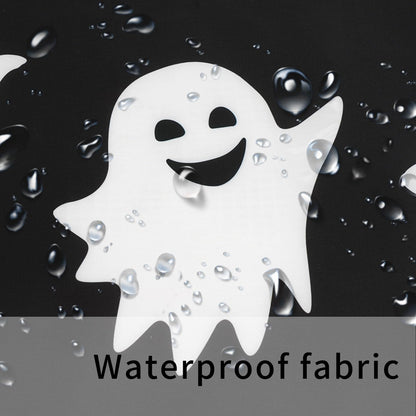 Metawu Halloween Shower Curtain Ghost Shower Curtains Sets Spooky Boo Bathroom Curtain for Kids Washable Waterproof Bathtubs Curtains 72"×72" with 12 Hooks Bathroom Decoration