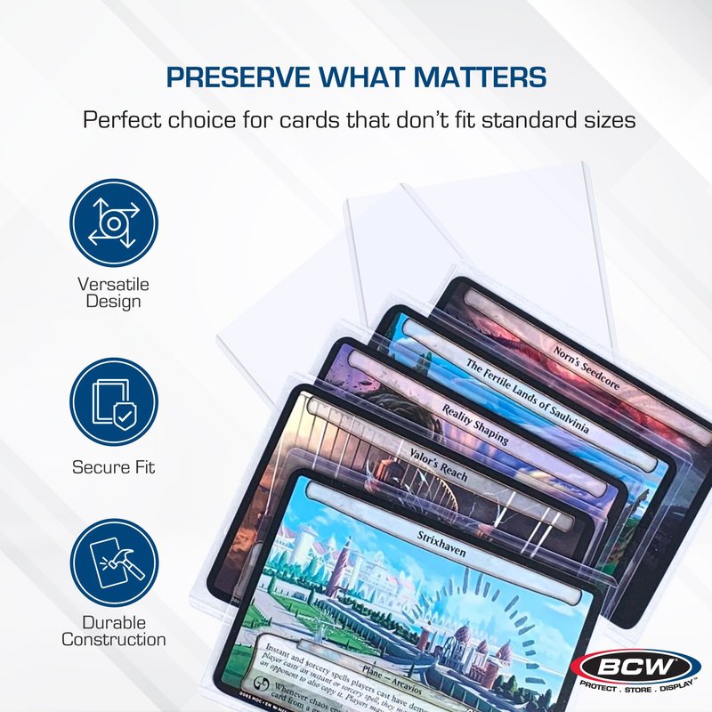 BCW 3.5x5 Topload Holder - 25 Pack | Premium Rigid Plastic Protector Case for Trading Cards, Index Cards, and Photos | Perfect Fit for Transformer TCG, Magic: The Gathering, and More