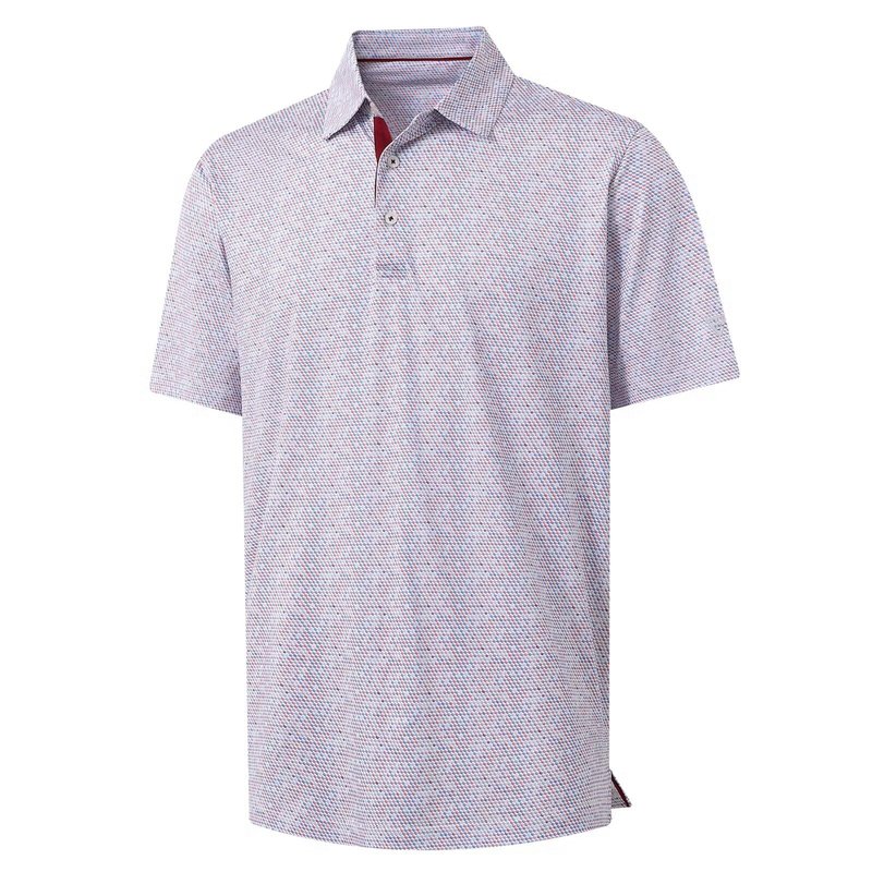 M MAELREG Mens Golf Shirt Short Sleeve Dry Fit Print Moisture Wicking Performance Patterns Collared Polo Shirt