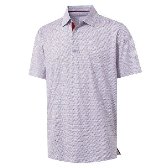 M MAELREG Mens Golf Shirt Short Sleeve Dry Fit Print Moisture Wicking Performance Patterns Collared Polo Shirt