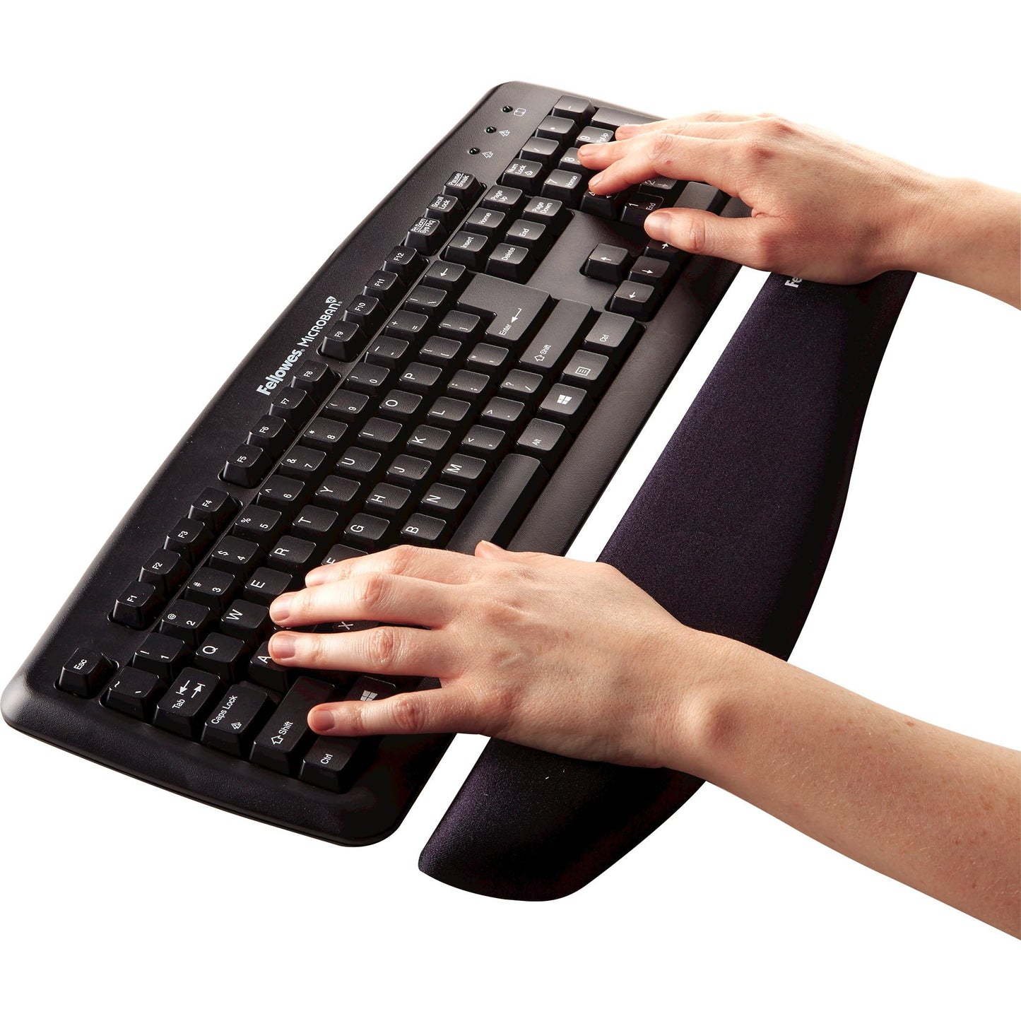 Fellowes PlushTouch Foam Keyboard Wrist Rest with MICROBAN - Graphite (9252301)
