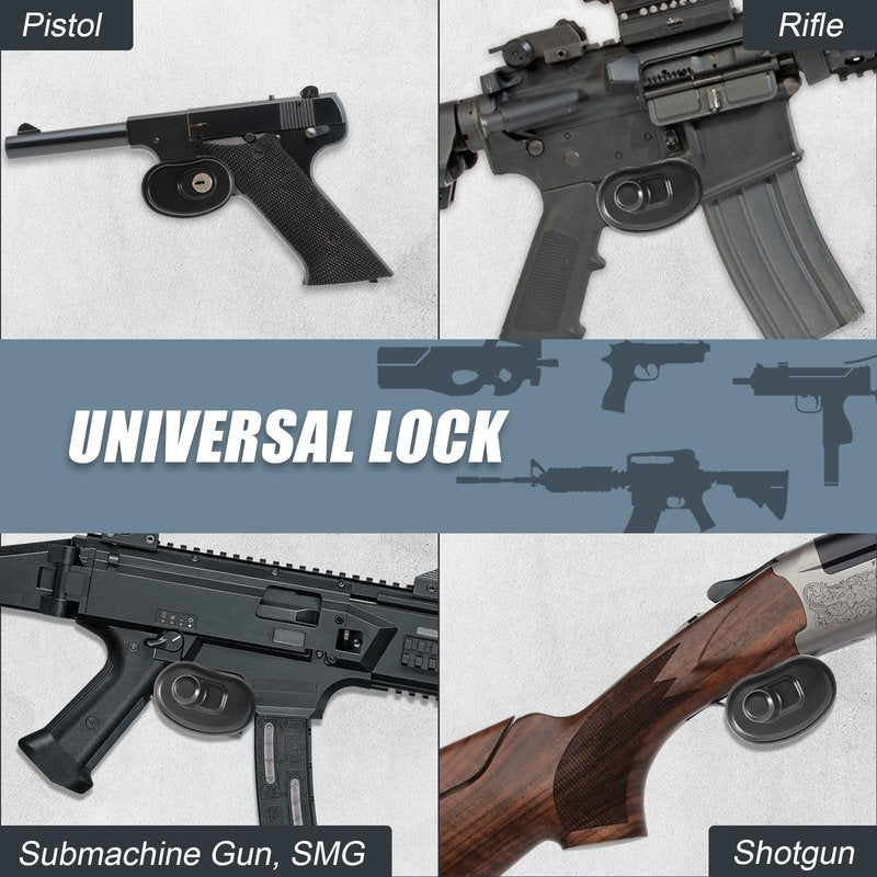 Fancemot 8 Packs Gun Trigger Lock with Keys, Gun Lock for Firearms Rifles, Shotgun, Handgun, Pistol Accessories