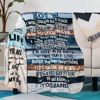 Anniversary Sherpa Throw Blanket for Wife, Ultra-Soft Micro Fleece, Valentines Day & Birthday Gift, for Bedding, Sofa & Travel