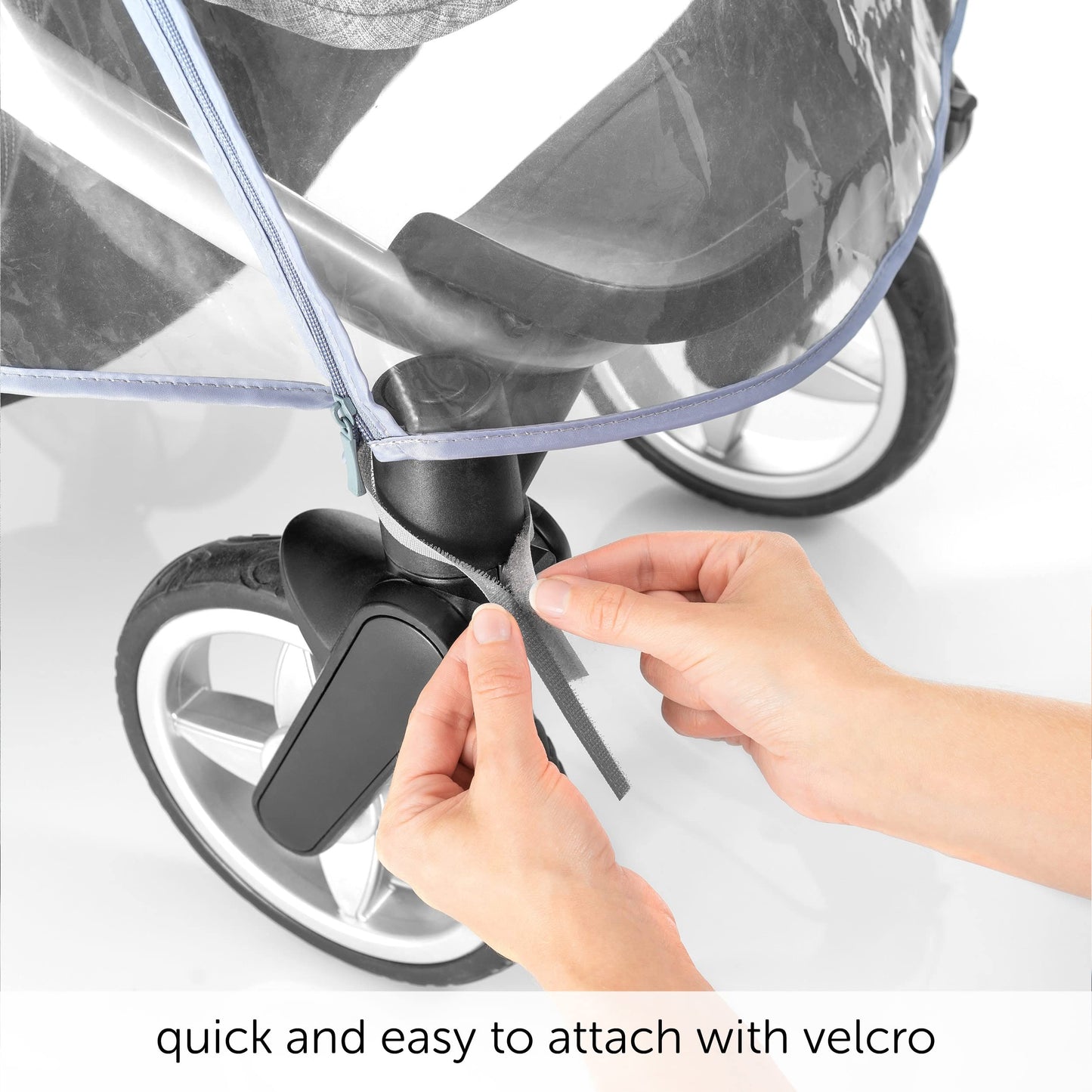 Zamboo Universal Rain Cover for Pushchair and Pram with Zip Opening - Transparent Weather Shield for Stroller and Buggy