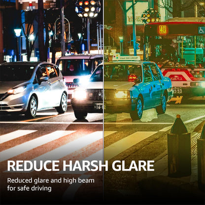 LVIOE Night Driving Glasses Polarised Fit Over Glasses, Lightweight Rectangle Frame,Reduce Headlight Glare for Night Vision