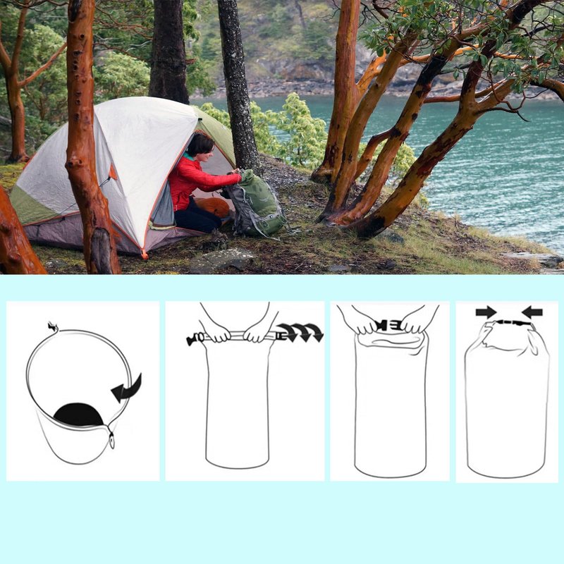 Sanpierazaar Dry Bags Waterproof, Ultralight Dry Sack, 10L/20L/40L/70L Waterproof Bags,Roll Top Sack for Kayaking, Beach, Rafting, Boating, Hiking, Camping,Swimming (Black, 20L)
