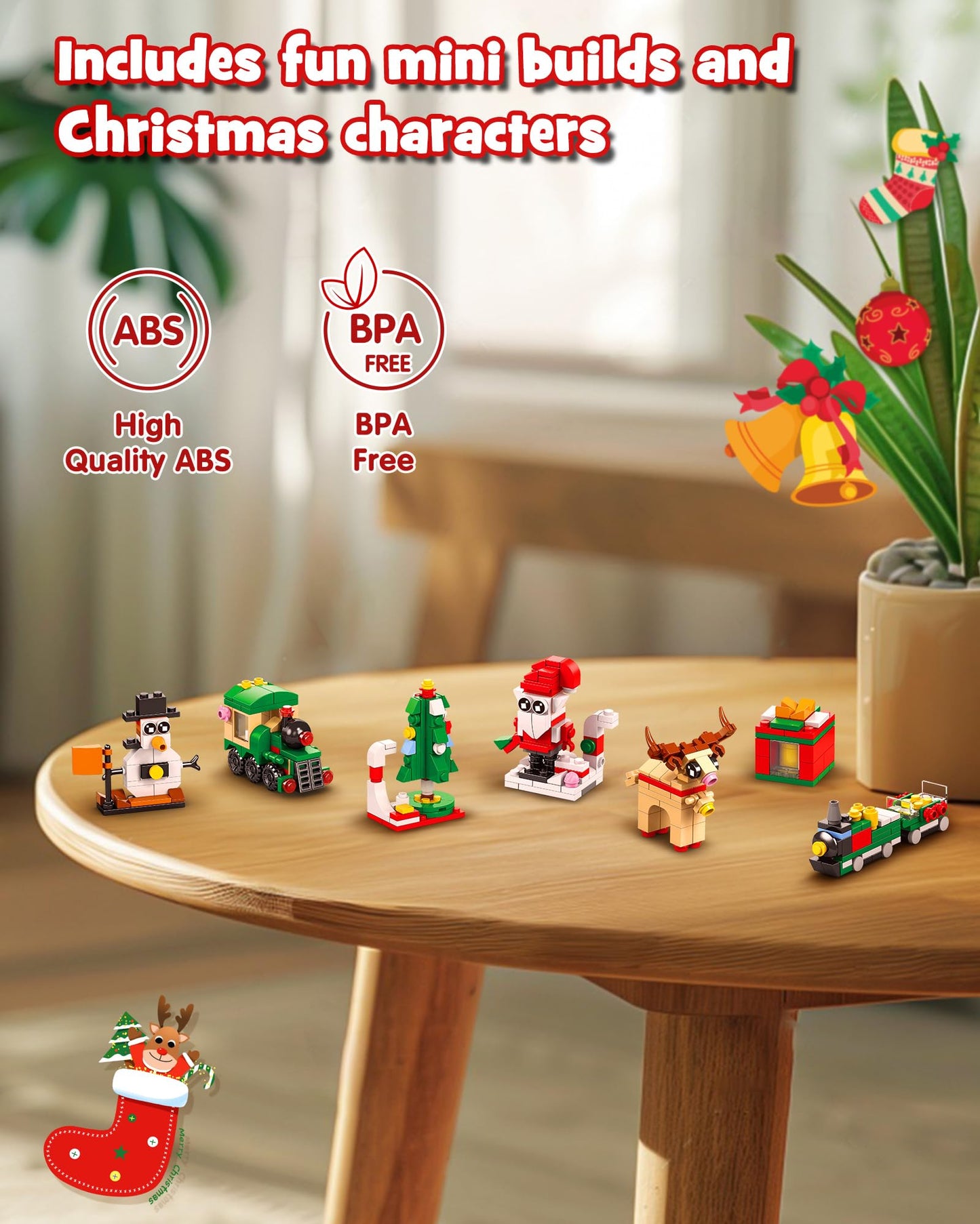 D-FantiX Christmas Advent Calendar 2025 for Kids, 24 In 4 Building Blocks Toy Sets, 24 Days Christmas Countdown Calendar, Xmas Gift for 6-12 Years Old Boys Girls Teen, Christmas Stocking Stuffers Kids