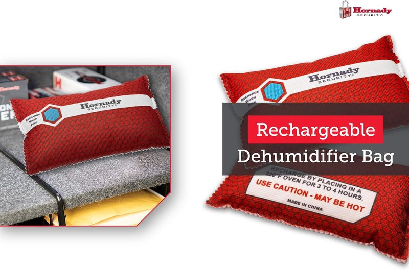 Hornady Reusable Dehumidifier Bag - 450G Moisture Absorber for Gun Safes | Prevents Damage to Firearms & Accessories, Black