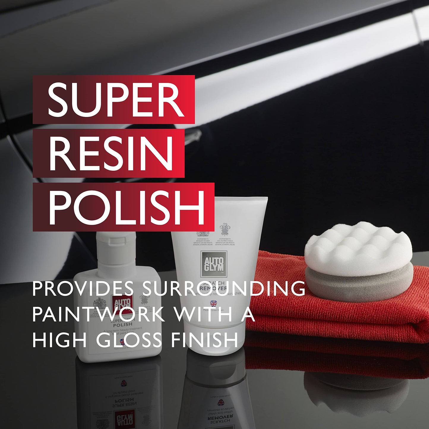 Autoglym Scratch Removal Kit For Car Paintwork - Includes Scratch Remover, Super Resin Polish, Hi-Tech Finishing Cloth, and Scratch Removal Applicator