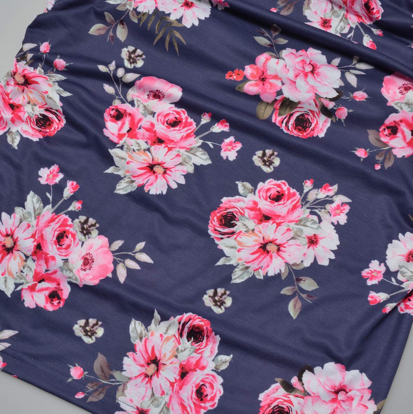 GINKANA Women Summer Sleeveless Maternity Dress Pregnancy Tank Scoop Neck Clothes Bodycon, Floral Navy Blue,M