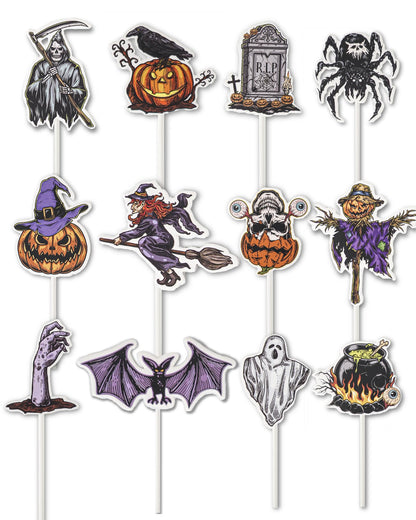 Bake Choice 200 Pcs Cupcake Liners with 12 Pcs Toppers, Standard Size Cupcake Liners for Baking, Halloween Baking Supplies