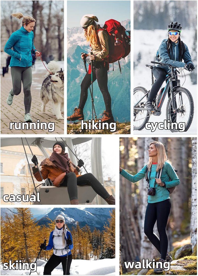 Baleaf Women's Thermal Fleece Lined Leggings - Water Resistant High Waisted Tights with Pockets for Running | Winter Warmth