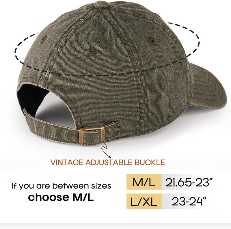 FURTALK Vintage Washed Cotton Baseball Cap - Unisex Distressed Dad Hat | Adjustable Fit, 3 Packs