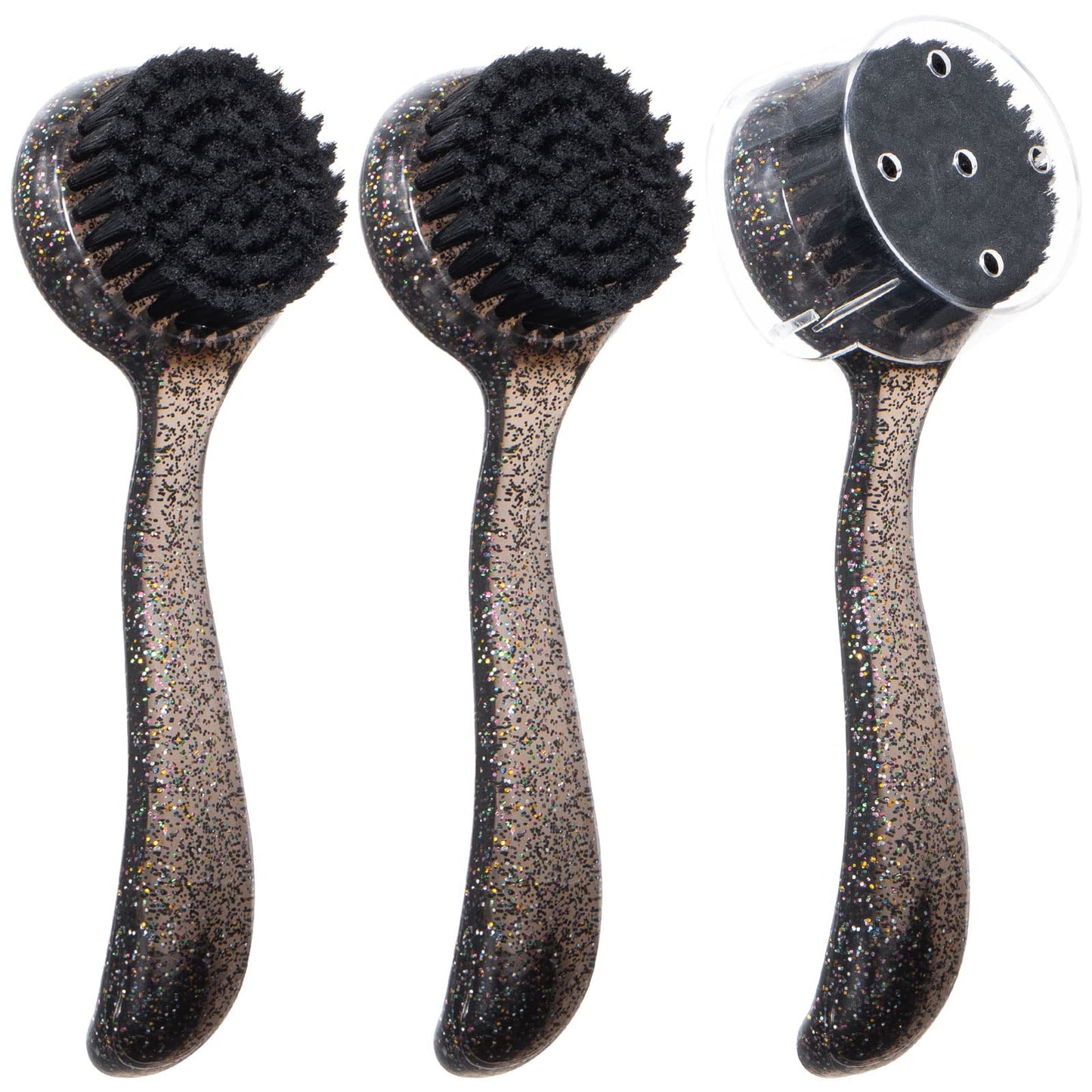 4 Colors Facial Cleansing Brush, Beomeen Face Scrubber Exfoliating Brush Face Wash Scrub Exfoliator for Skin Care, Makeup Removal (Blue, Pink, Purple, Clear)