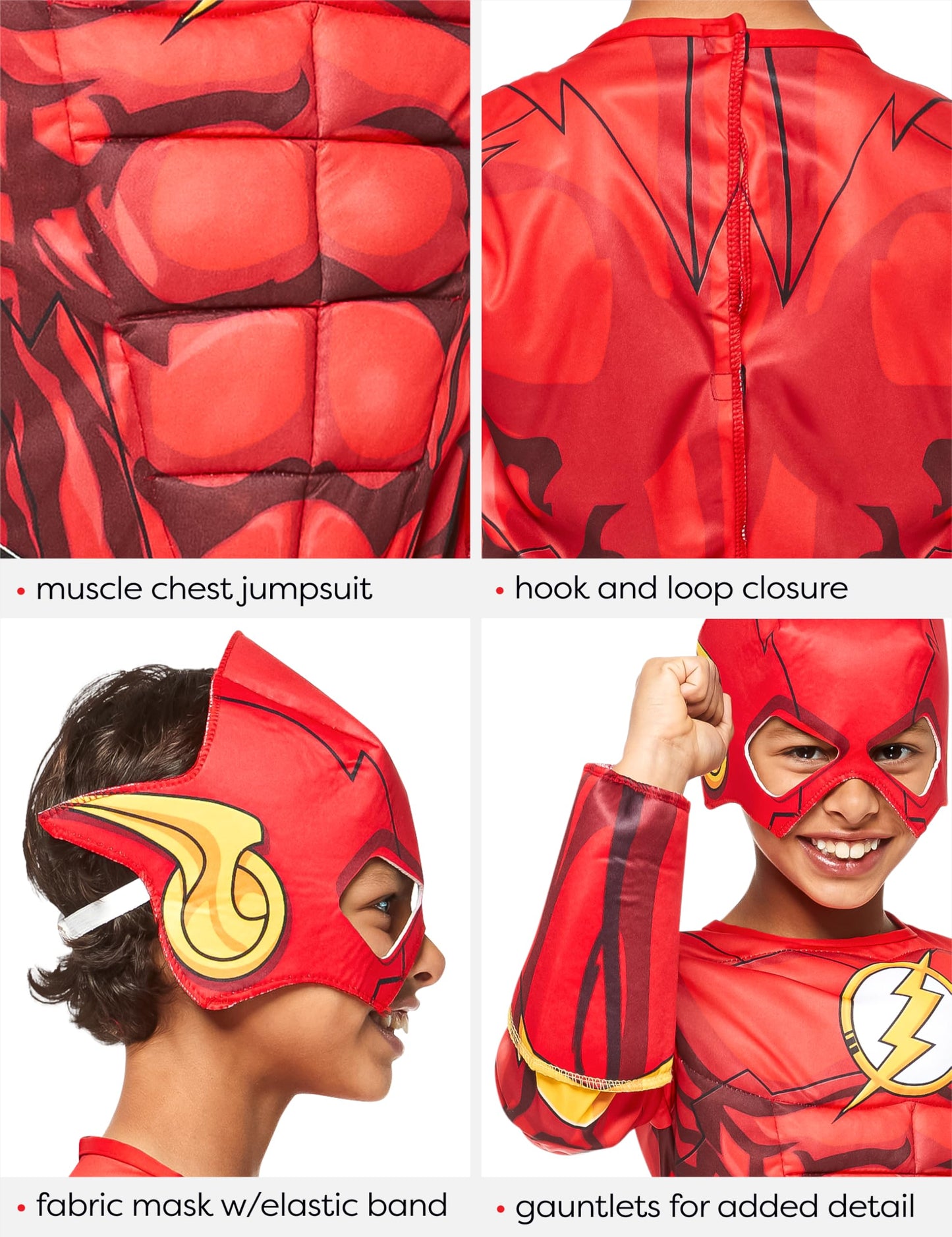 DC Comics Superheroes: The Flash Costume for Kids by Rubies, Boy's Small