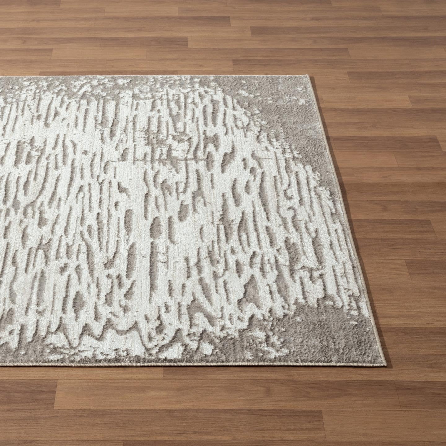LUXE WEAVERS Artistic Metallic Gray 5x7 Area Rug, Plush Abstract Textured Living Room Carpet