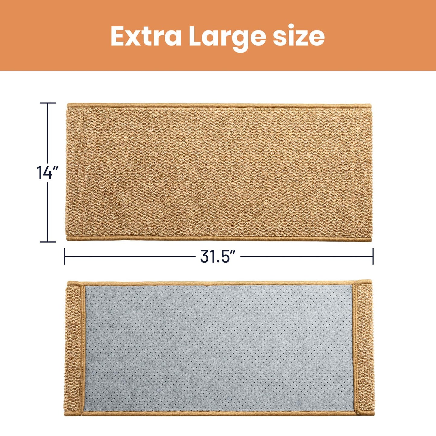 Ordora Large Cat Scratcher Mat: 31.5 X 14 Inch Upgrade Soft Sisal Horizontal Cat Floor Scratching Pad, Cat Scratching Rug Protect Furniture