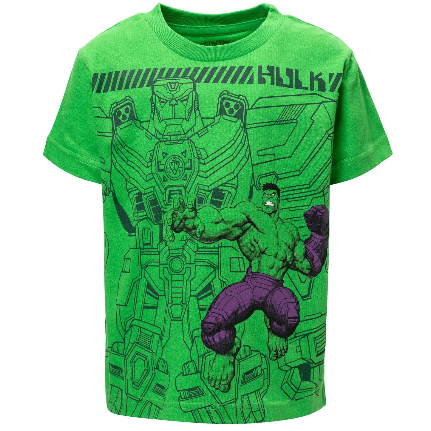 Marvel Avengers Mech Strike Spider-Man Hulk Iron Man Little Boys 4 Pack Graphic T-Shirts Blue/Green/Grey/Red 6